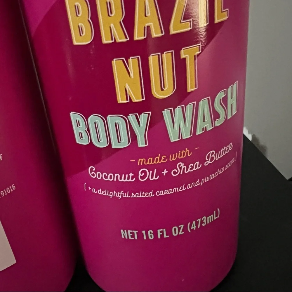 Set Of (2) Trader Joe's Brazil Nut Body Wash Coconut Oil Shea Butter 16oz